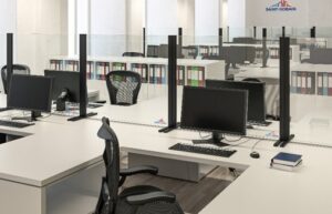 vitrage de séparation de bureau